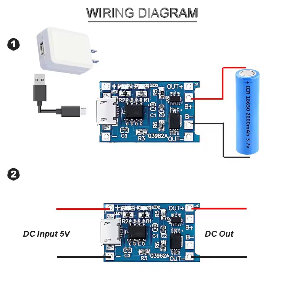18650 리튬 배터리용 USB-C 5V 1A 충전 모 - Usb Hub 리뷰 및 가격