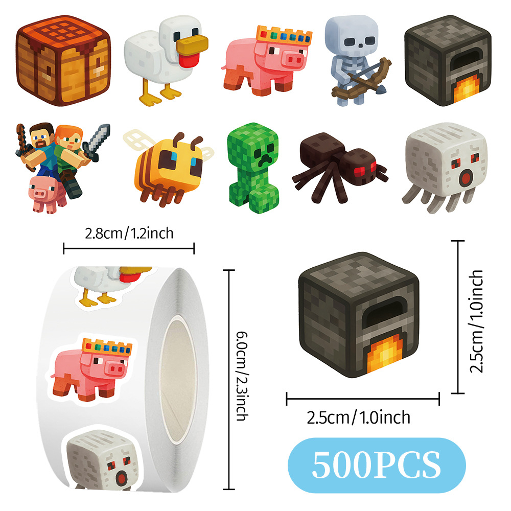 500개/롤 마인크래프트 만화 스티커 귀여운 애니메이션 - Laptop Accessories & Repair Jagtap Dairy Pimple Nilakh Pimpri Chinchwad Maharashtra 리뷰 및 가격